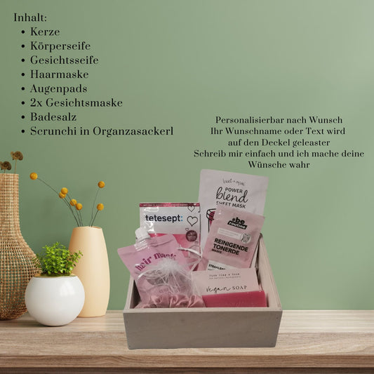 Beauty Geschenkbox in rosa oder beige für die beste Freundin, Arbeitskollegin, Mama, Oma