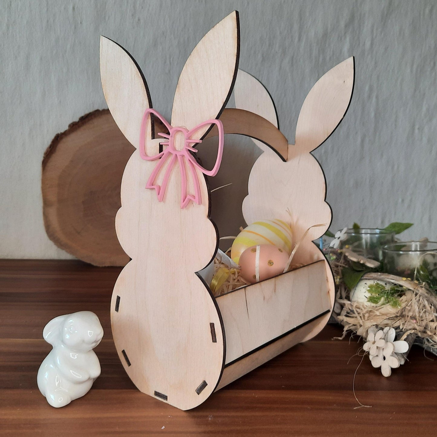 Benutzerdefinierte Osterkörbchen in Hasenform, Ostern, Kinder, Frühling, Osternest, Deko, Junge, Mädchen