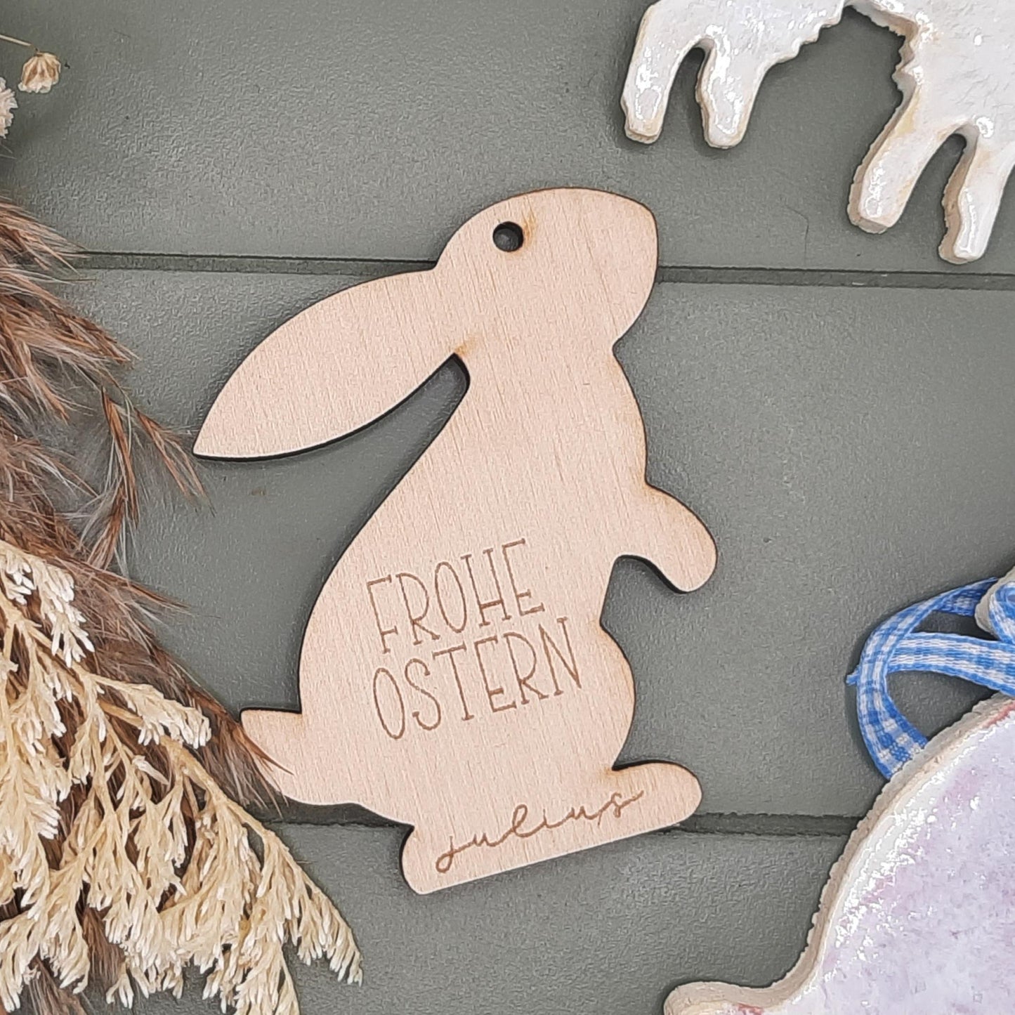 Benutzerdefinierte Osteranhänger,Hase, Ostern, Frühling, Osternest, Deko, Junge, Mädchen, Geschenkanhänger