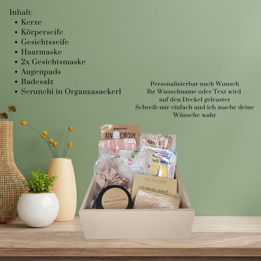 Beauty Geschenkbox in beige oder rosa für die beste Freundin, Arbeitskollegin, Mama, Oma