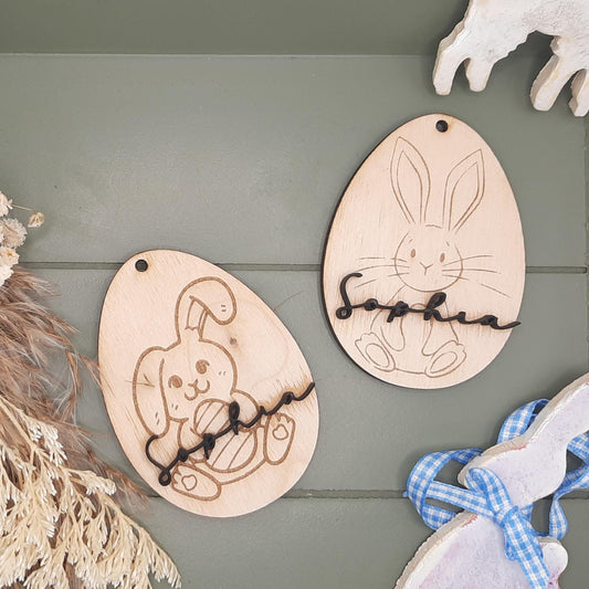 Benutzerdefinierte Osteranhänger, 3D Schrift, Hase, Ostern, Frühling, Osternest, Deko, Junge, Mädchen, Geschenkanhänger