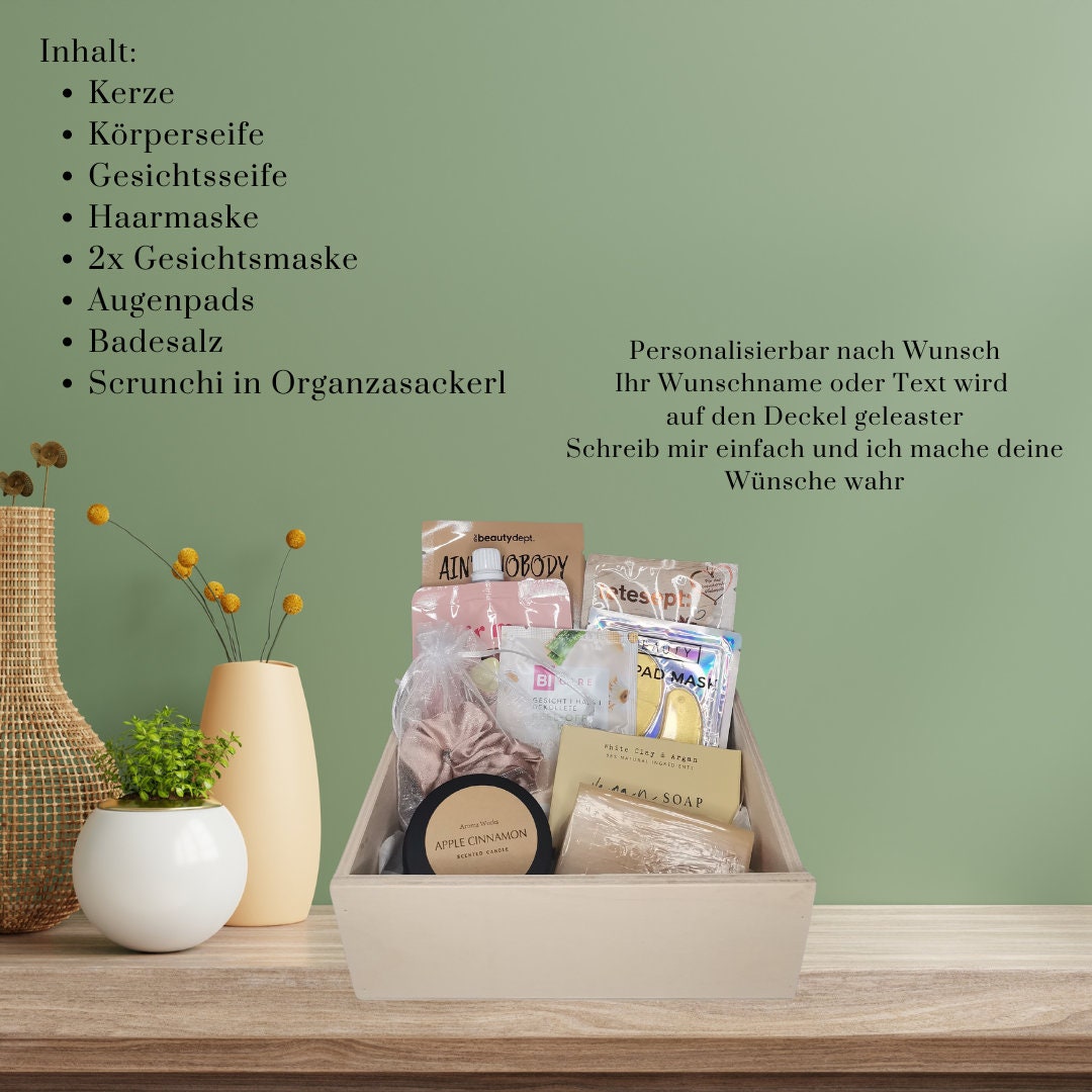 Beauty Geschenkbox in beige oder rosa für die beste Freundin, Arbeitskollegin, Mama, Oma